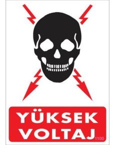 High Voltage Warning Sign 25x35 CODE:1100