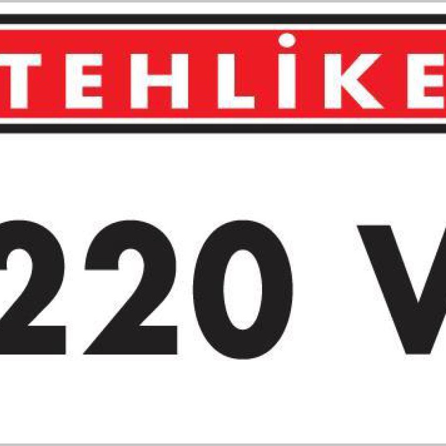 220 V Danger Warning Sign 25x35 CODE:1114