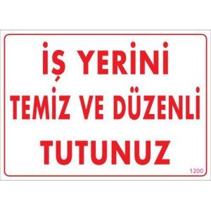 Cleaning Order Warning Sign 25x35 CODE: 1200