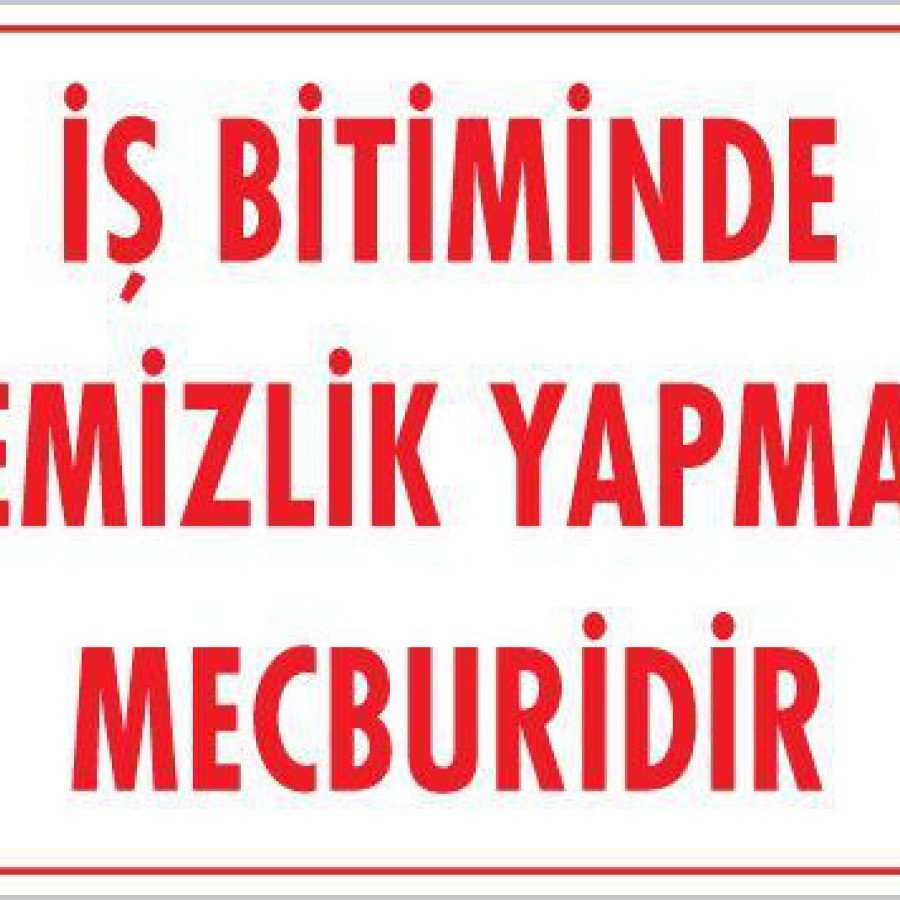 Cleaning Order Warning Sign 25x35 CODE:1202 Cleaning Order Warning Sign 25x35 CODE:1202