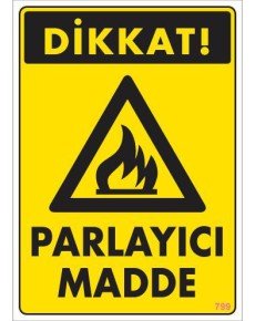 Caution Flammable Material Warning Sign 25x35 CODE:799