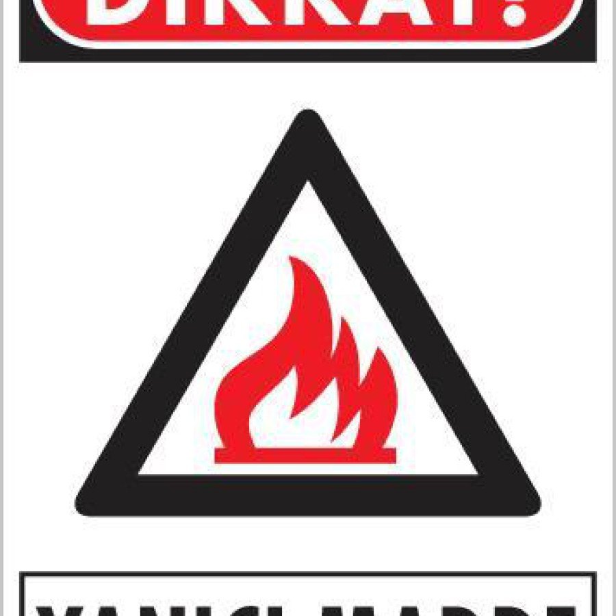 Caution Flammable Material Warning Sign 25x35 CODE:856