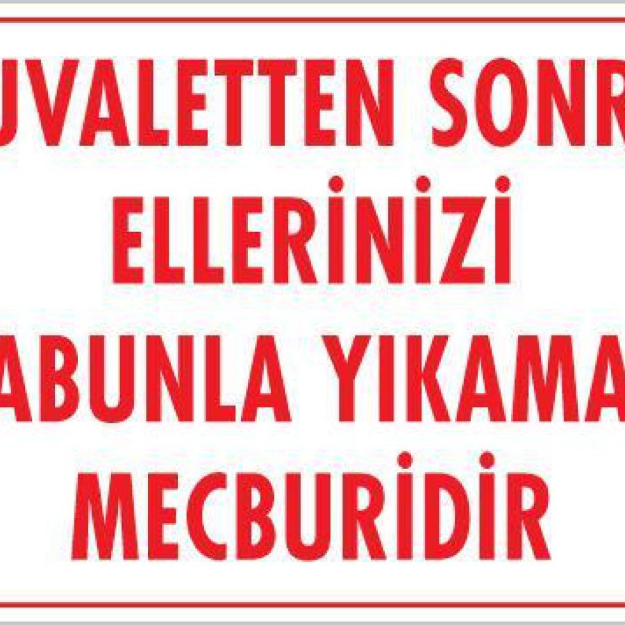Wash Your Hands Warning Sign 25x35 CODE: 1201