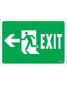 Emergency Exit Warning Sign 17.5x25 CODE:952