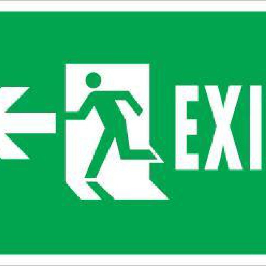 Emergency Exit Warning Sign 17.5x25 CODE:952
