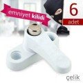 PVC Door Window Safety Lock - Pimapen Lock - STEEL - 6 Pieces
