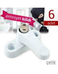PVC Door Window Safety Lock - Pimapen Lock - STEEL - 6 Pieces