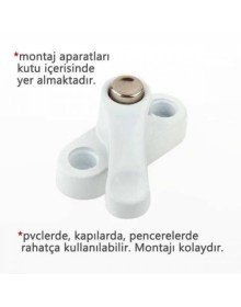 PVC Door Window Safety Lock - STEEL - 6 Pieces