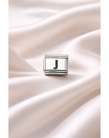 Nomination Compatible Letter J Charm | Steel Bracelet Accessory | Personalized Letter Module | Minimal & Stylish Design
