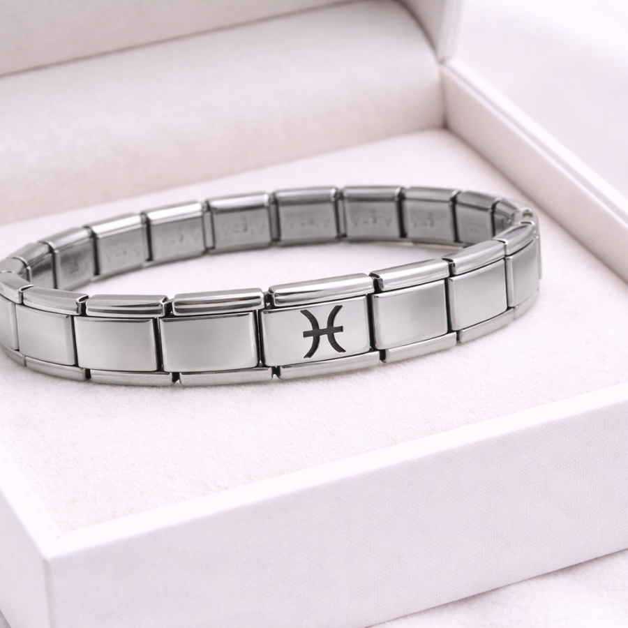 Steel Nomination Bracelet Pisces | Stainless Steel Zodiac Sign Bracelet | Elegant and Meaningful Design