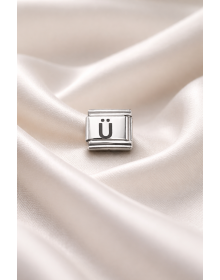 Nomination Bracelet Compatible Letter U Charm – Stainless Steel Letter Module – Personalized Bracelet Accessory