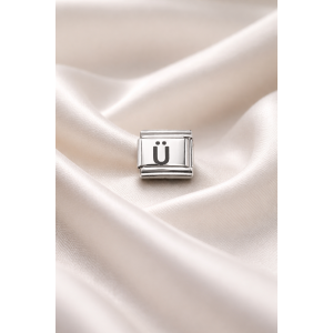 Nomination Bracelet Compatible Letter U Charm – Stainless Steel Letter Module – Personalized Bracelet Accessory