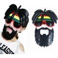Rasta Wig Rasta Beard Bob Marley Mustache Party Glasses 27x18 cm