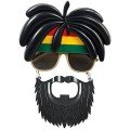 Rasta Wig Rasta Beard Bob Marley Mustache Party Glasses 27x18 cm