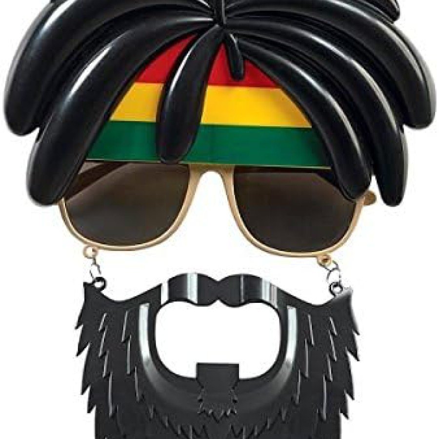 Rasta Wig Rasta Beard Bob Marley Mustache Party Glasses 27x18 cm