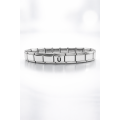Personalized Steel Bracelet with the Letter U – Stainless Steel Wrist, Elegant and Minimal Letter Bracelet