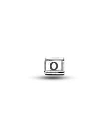 Nomination Compatible Letter O Charm | Steel Bracelet Accessory | Personalized Letter Module | Minimal & Elegant
