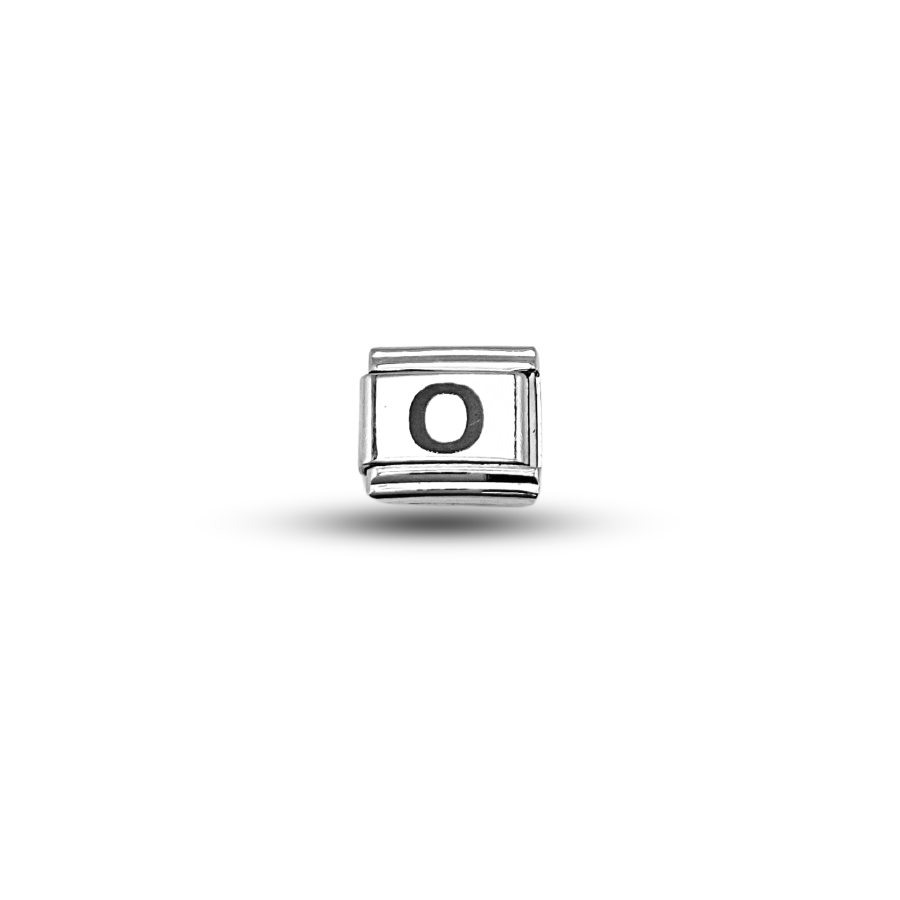 Nomination Compatible Letter O Charm | Steel Bracelet Accessory | Personalized Letter Module | Minimal & Elegant