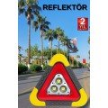 Reflector Solar Panel Solar Rechargeable Triangle Light Traffic Reflector Lantern