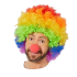 Colorful Rainbow Afro Bonus Wig and Red Sponge Nose 120 gr