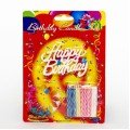 Colorful Candle White Happy Birthday Written Birthday Candle 12 Pieces