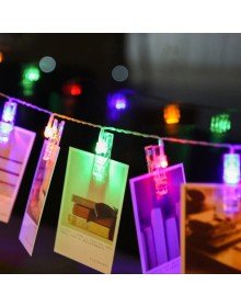 Colorful Illuminated Photo Album with Pegs 10 Pieces - RGB