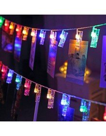 Colorful Illuminated Photo Album with Pegs 10 Pieces - RGB