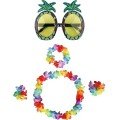 Colorful Pineapple Glasses, Crown, Necklace and Bracelet Set