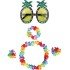 Colorful Pineapple Glasses, Crown, Necklace and Bracelet Set