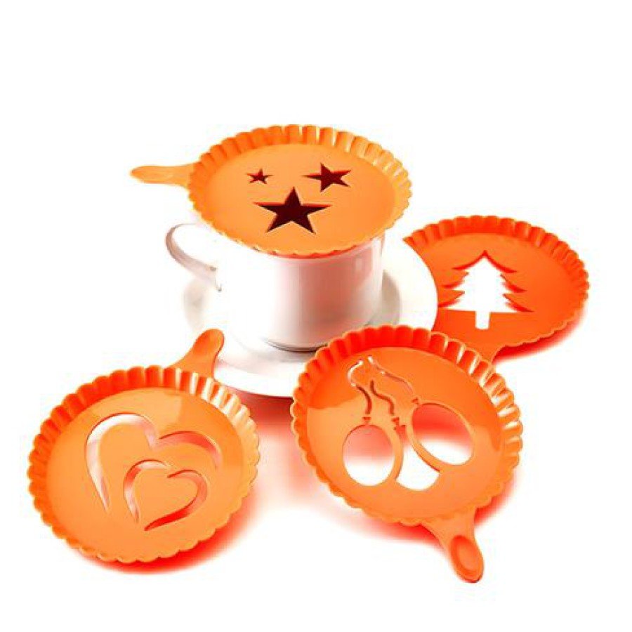Colorful Coffee Decoration Templates - 4-Piece Magic Decoration Template