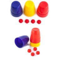 Colored Cups and Balls Magic Set - Beginner Magic Equipment