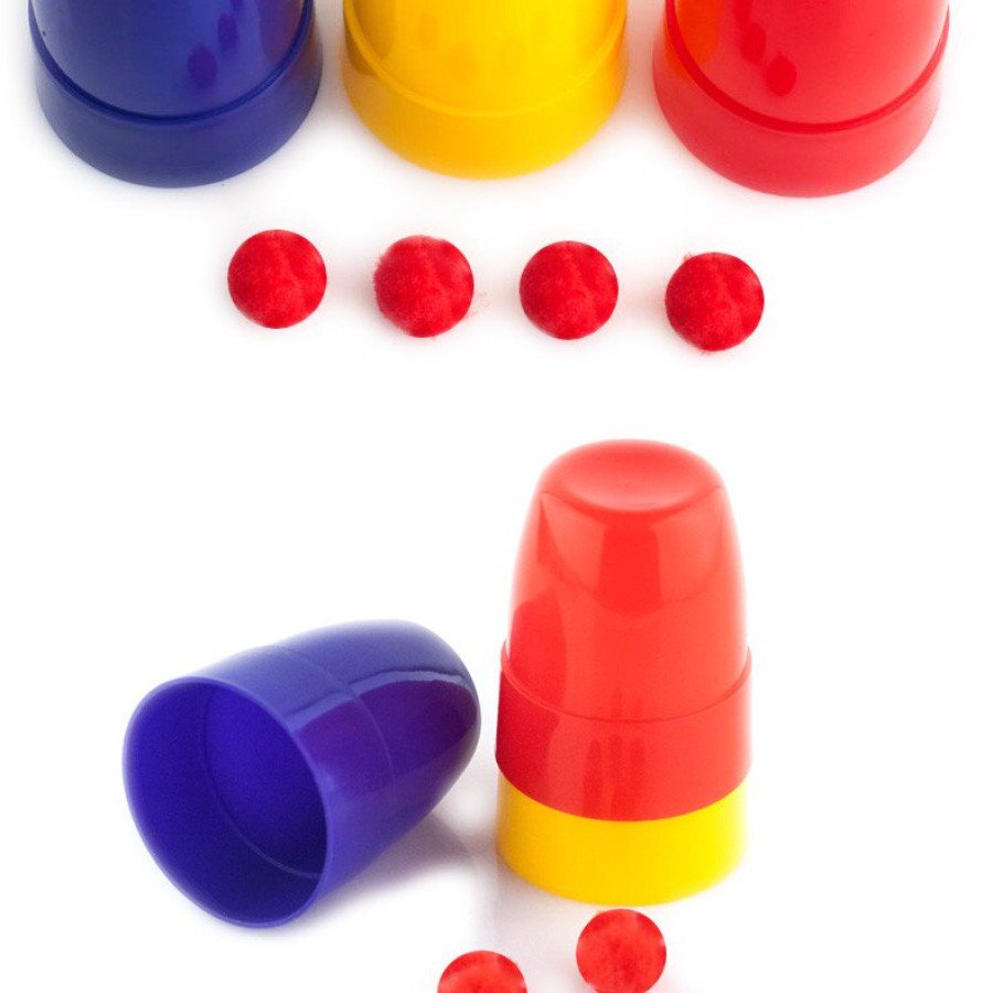 Colored Cups and Balls Magic Set - Beginner Magic Equipment