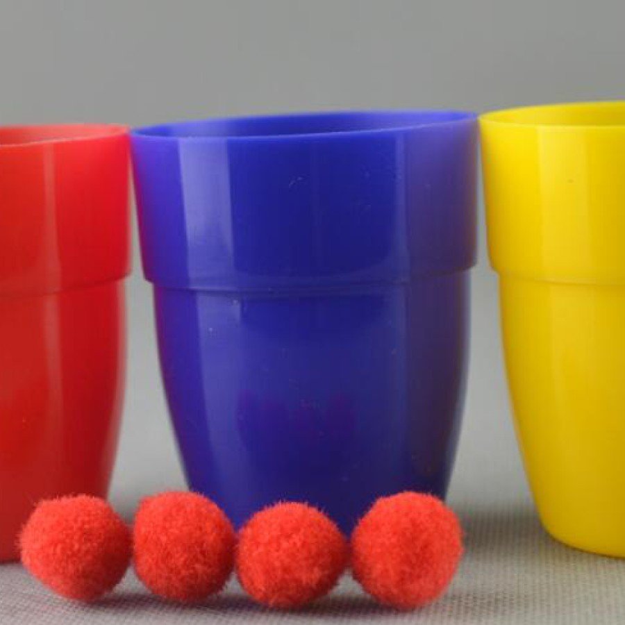 Colored Cups and Balls Magic Set - Beginner Magic Equipment