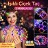 Colorful LED Flower Crown – Glow Party Crown with 3 Light Modes