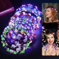 Colorful LED Flower Crown – Glow Party Crown with 3 Light Modes