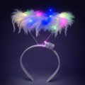 White Feather Tassel Party Crown with Colorful LED Lights