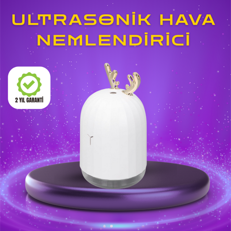 Desk Humidifier with Colorful LED Light and Continuous Spray