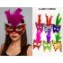 Colorful Party Mask 6 Pieces | Feather Cardboard Mask Set (Elastic)