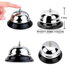 Reception Bell - Table Bell Hotel Reception Officer Call Bell Silver