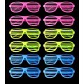 Retro Neon Highlighter Shutter Glasses 12 Pieces – 80s 90s Party Style Retro Neon Highlighter Shutter Glasses 12 Pieces – 80s 90s Party Style