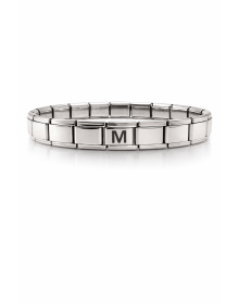 Letter M Steel Bracelet – Personalized Initial Bracelet – Stainless Steel Elegant Bracelet