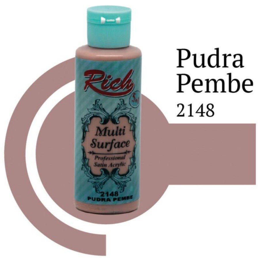 Rich Multi Surface 2148 Powder Pink Acrylic Paint 120 cc Rich Multi Surface 2148 Powder Pink Acrylic Paint 120 cc