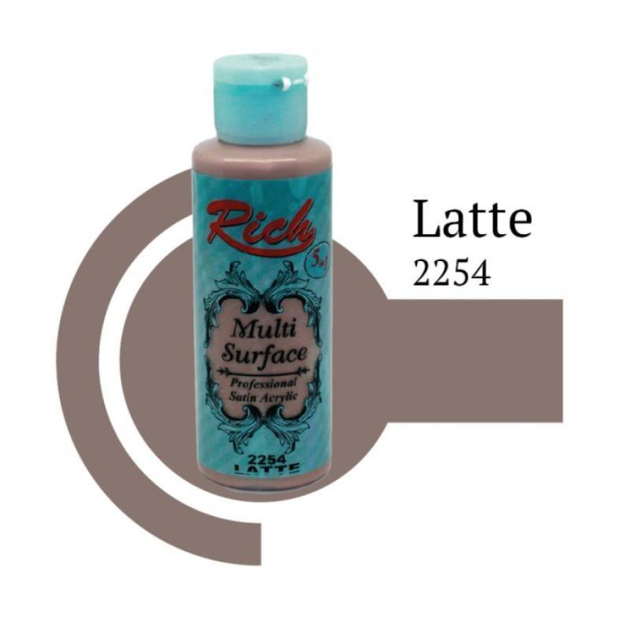 Rich Multi Surface 2254 Latte Acrylic Paint 120 cc