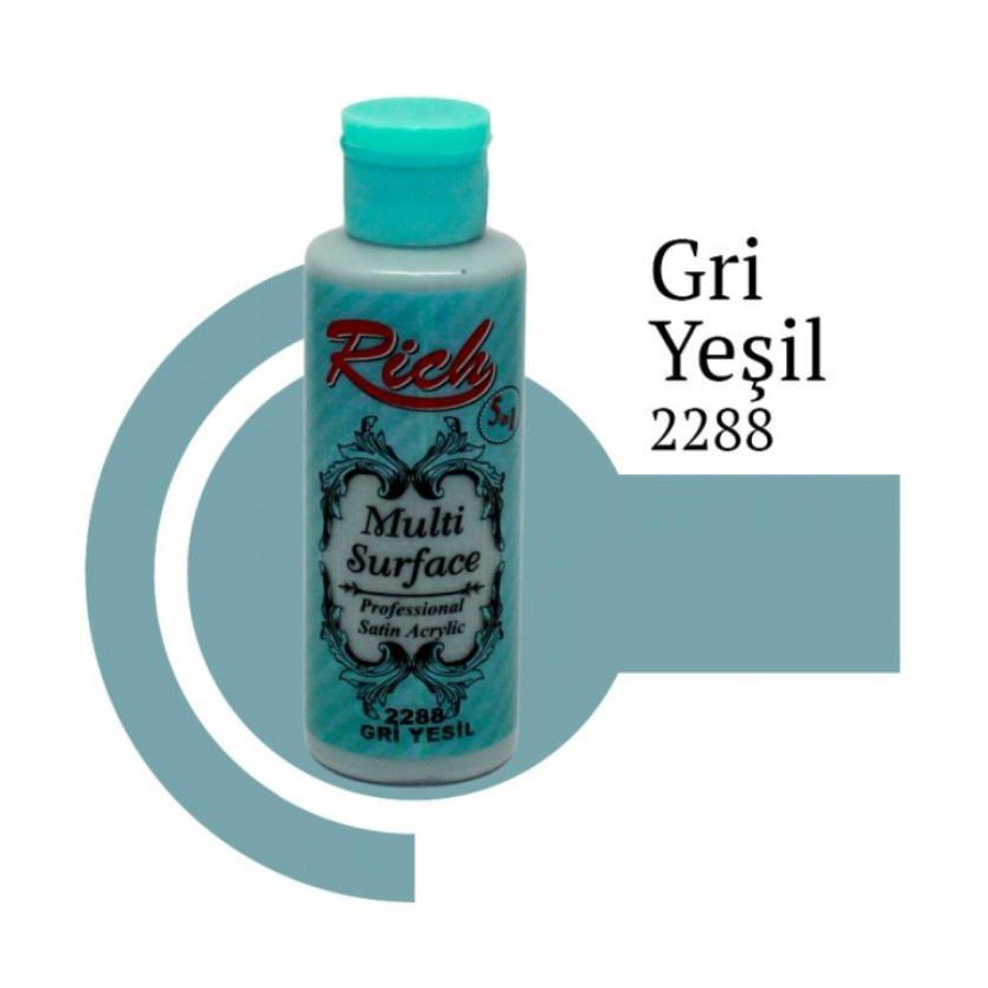Rich Multi Surface 2288 Gray Green Acrylic Paint 120 cc Rich Multi Surface 2288 Gray Green Acrylic Paint 120 cc
