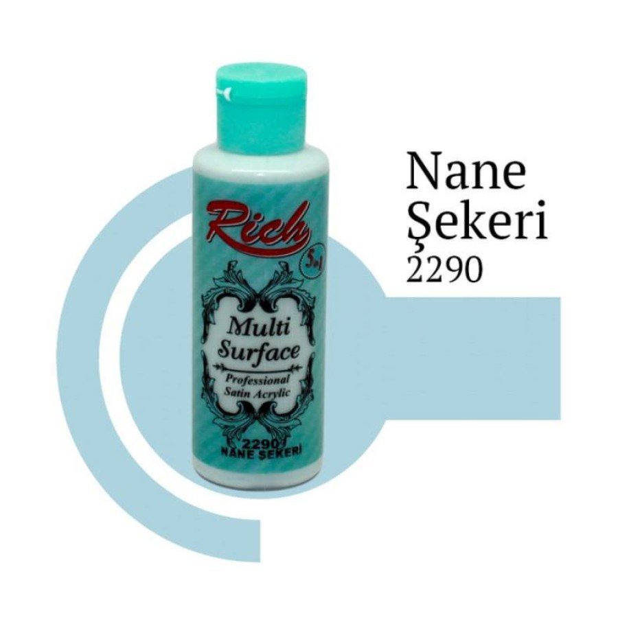 Rich Multi Surface 2290 Mint Candy Acrylic Paint 120 cc Rich Multi Surface 2290 Mint Candy Acrylic Paint 120 cc