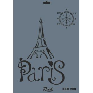 Rich New Series N-209 Stencil 35x25 cm