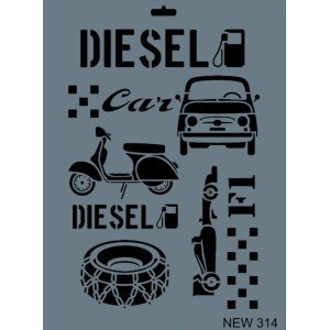 Rich New Serie N-314 Stencil 35x25 cm