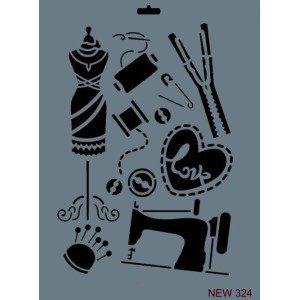 Rich New Serie N-324 Stencil 35x25 cm