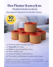Cloth Patch 5 cm x 5 m Stabilizer Medical Tape Strong Adhesive 10 Pieces