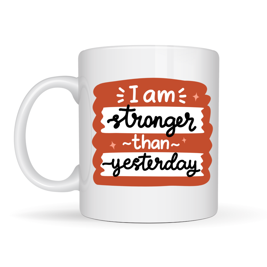 I Am Stronger Than Yesterday Motivational Cup MODEL 136 – Inspiring Design, Porcelain Coffee & Tea Cup – Daily Motivational Gift I Am Stronger Than Yesterday Motivational Cup MODEL 136 – Inspiring Design, Porcelain Coffee & Tea Cup – Daily Motivational Gift